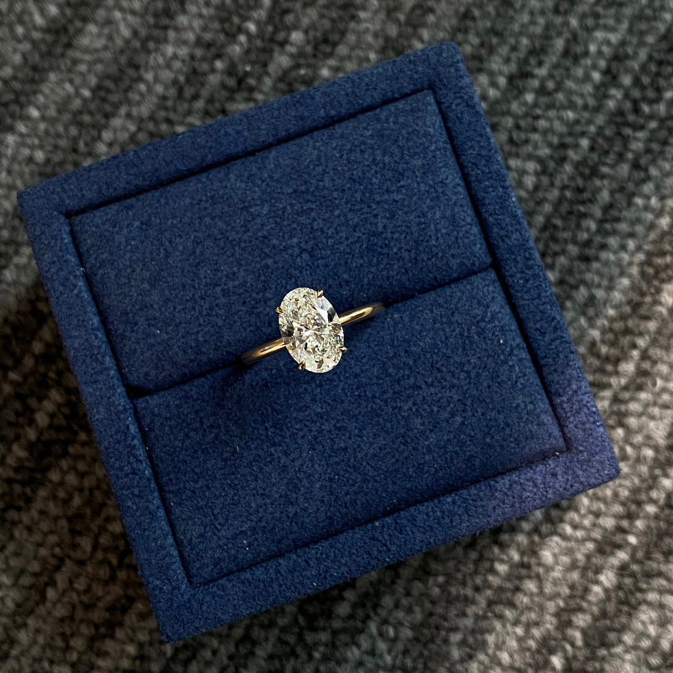 1.0 Ctw Oval-Cut Solitaire Diamond Ring in 14K Gold