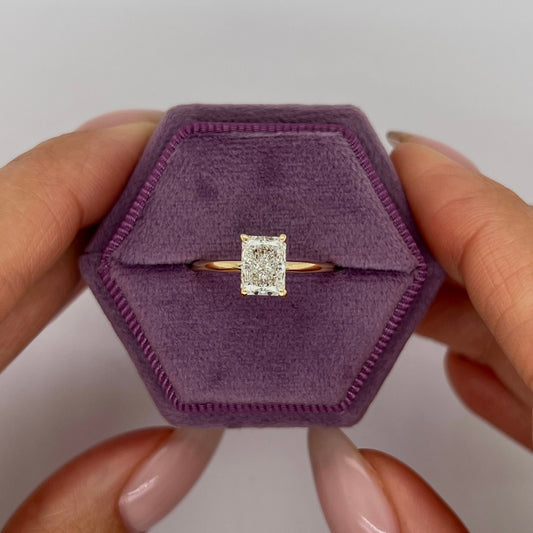 1.0 Ctw Radiant-Cut Solitaire Diamond Ring in 14K Gold