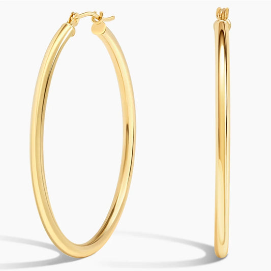 2mm Medium Perfect Hoop Earrings in 14K Gold