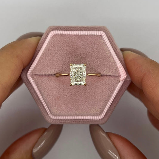 2.0 Ctw Radiant-Cut Solitaire Diamond Ring in 14K Gold