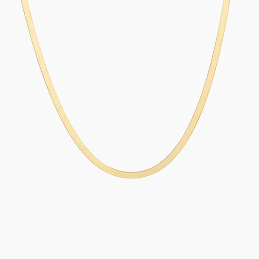 Desi Herringbone Necklace (2.8mm) in 14K Gold