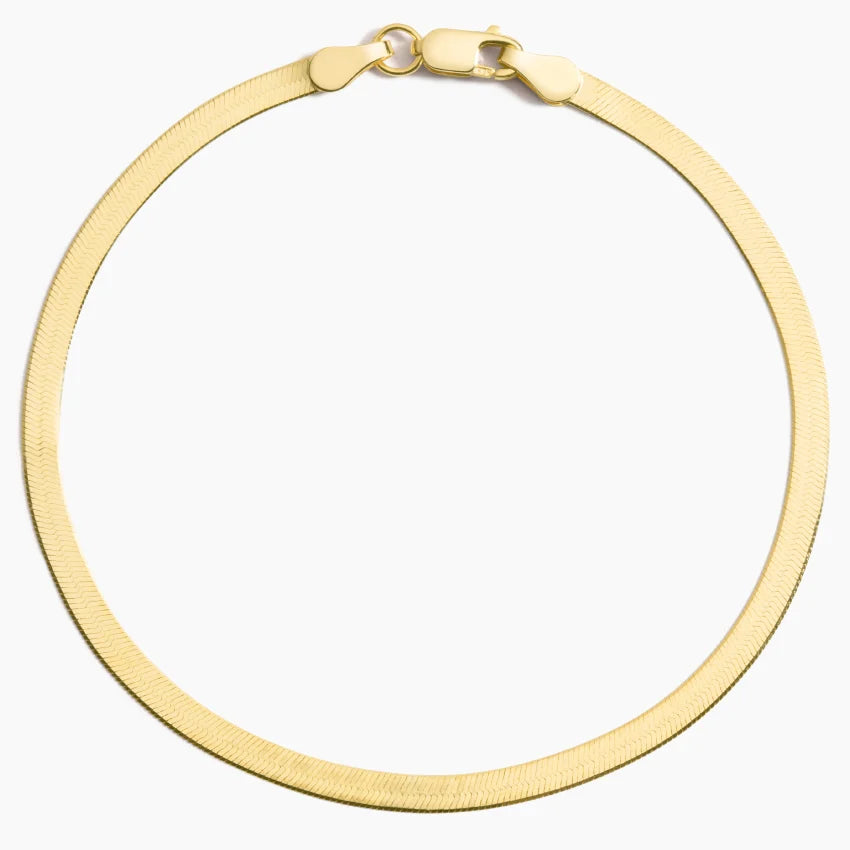 Desi 7 in. Herringbone Bracelet (2.8mm) in 14K Gold