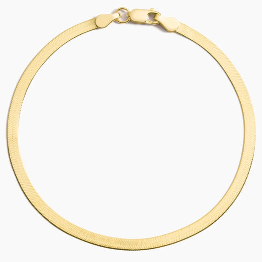 Desi 7 in. Herringbone Bracelet (2.8mm) in 14K Gold