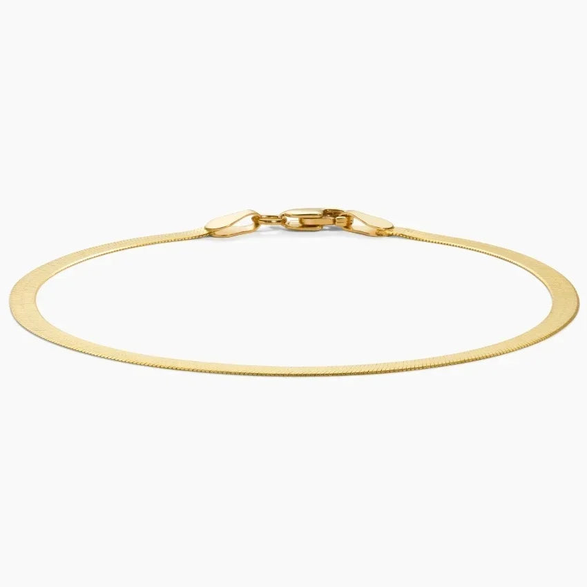 Desi 7 in. Herringbone Bracelet (2.8mm) in 14K Gold
