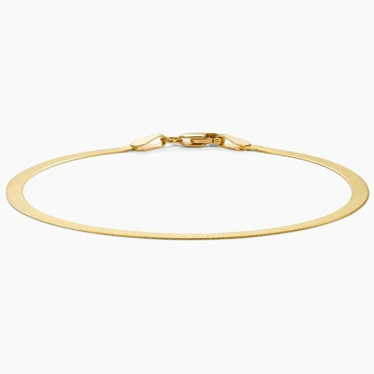 Desi 7 in. Herringbone Bracelet (2.8mm) in 14K Gold