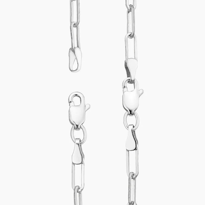 Lightweight Paperclip Chain Necklace (Small) in 14K Gold