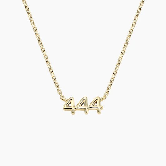 Script 444 Number Pendant in 14K Gold