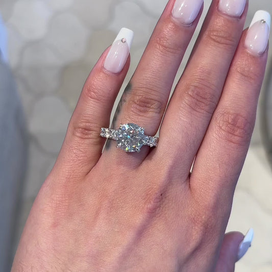 7.5 Ctw Round-Cut Eternity Diamond Ring in 14K Gold