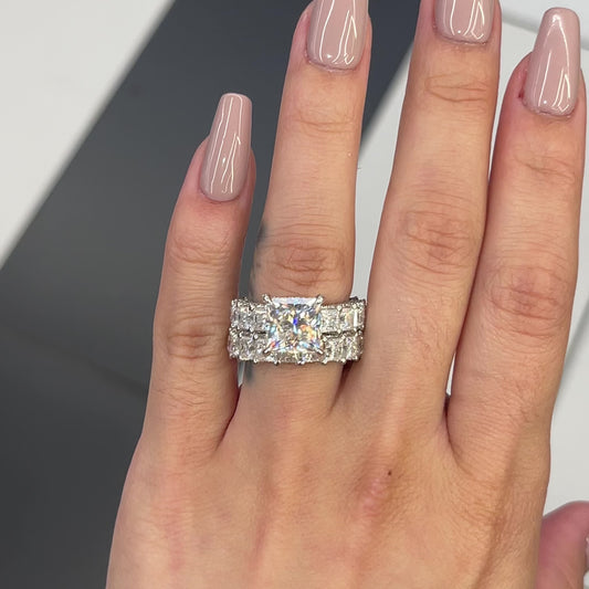 9.0 Ctw Princess-Cut Eternity Diamond Ring in 14K Gold