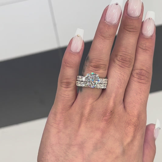 7.0 Ctw Round-Cut Eternity Diamond Ring in 14K Gold