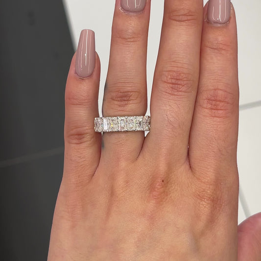 5.5 Ctw Radiant-Cut Eternity Diamond Band in 14K Gold