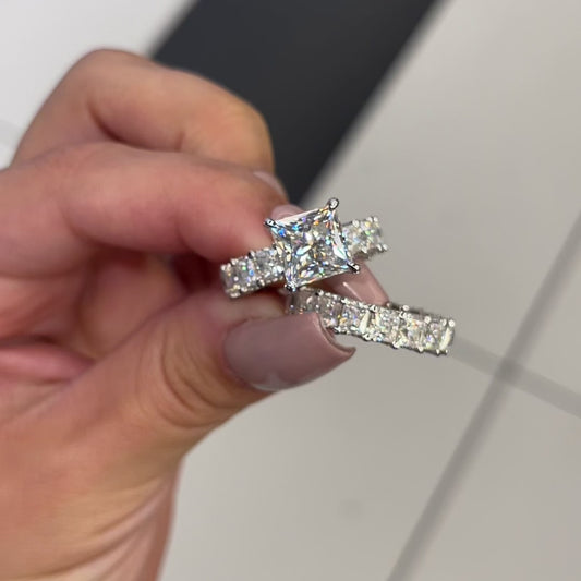 5.5 Ctw Princess-Cut Eternity Diamond Band in 14K Gold